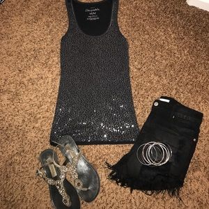 🕶Black Sequin Tank🕶