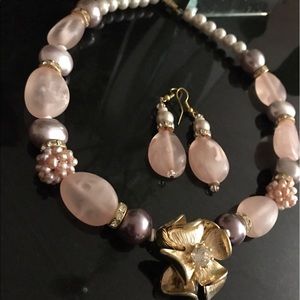 Necklace and earrings