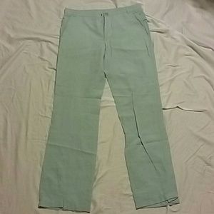 Baby blue Versace linen blend jeans 32" inseam