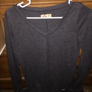 Hollister Dark Gray V-Neck