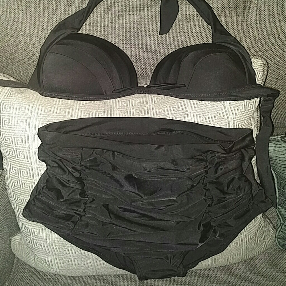 High Waist 2 Piece Swim Suit