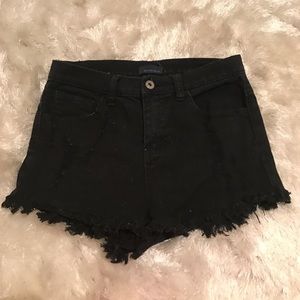 Butter black jean shorts
