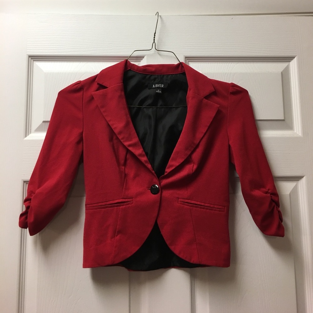 S Red A. Byer Cropped Jacket