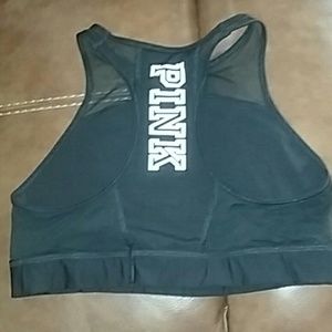 Victoria Secret PINK large L SPORTS BRA BLACK NWOT