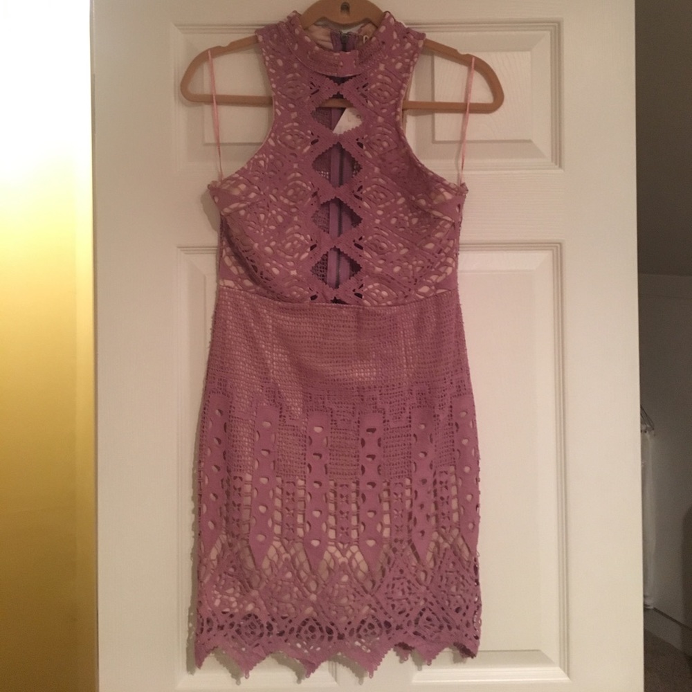 ASOS purple lace dress - Love Triangle