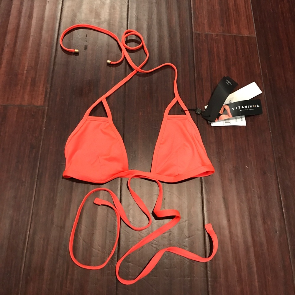 Vitamin A wrap bikini top