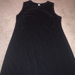 Black fitted tank dress - mid length