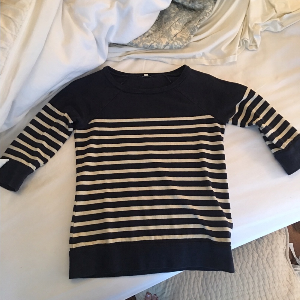 J. Crew striped, crew neck top