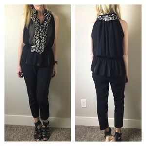 Robert Rodriguez Peplum Layered Sheer Top Small