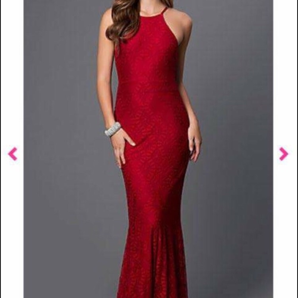 Lacey Red Prom/ Evening gown-