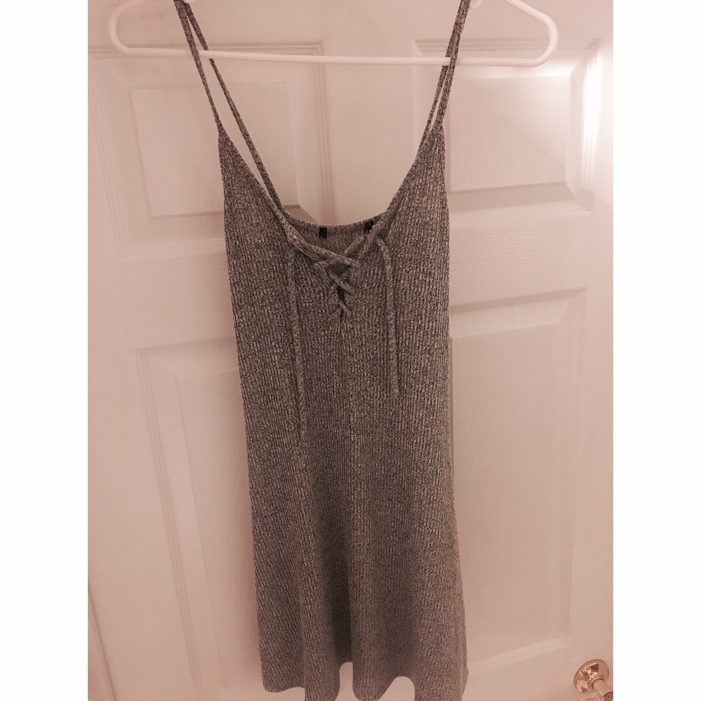 Grey strappy dress