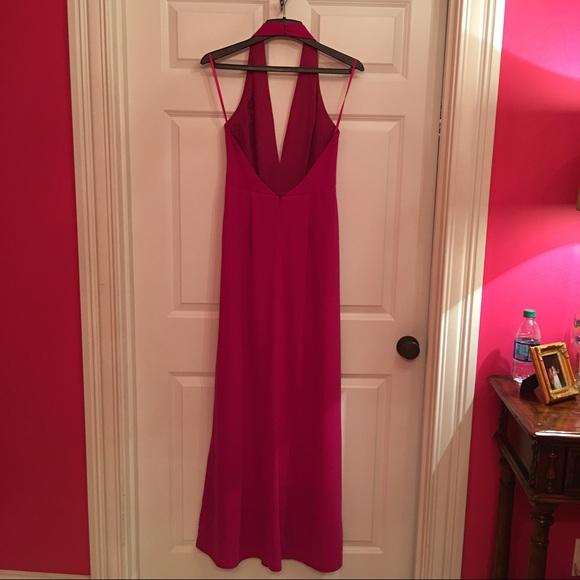 Jill Stuart Pink Deep V Halter - Picture 3 of 5