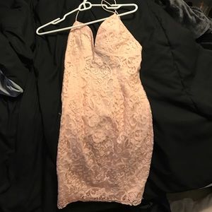 pink lace dress