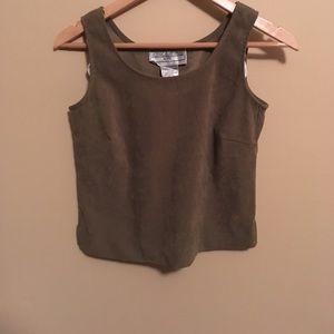 Olive Suede crop top