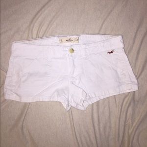 White Stretch Hollister Shorts