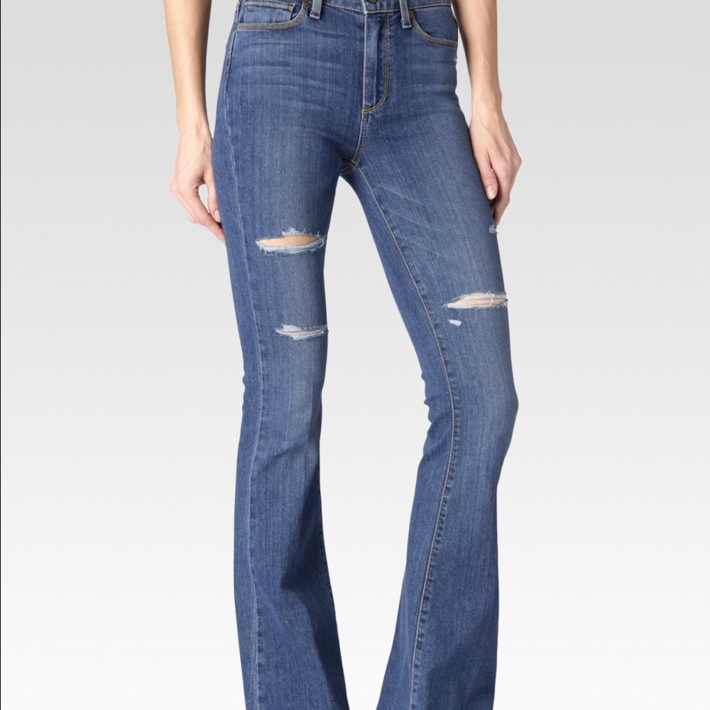 NWT PAIGE Denim High Rise Bell Canyon - Destructed