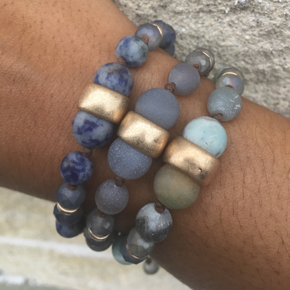 🆕 SEMI PRECIOUS STONE BEADED BRACELETS