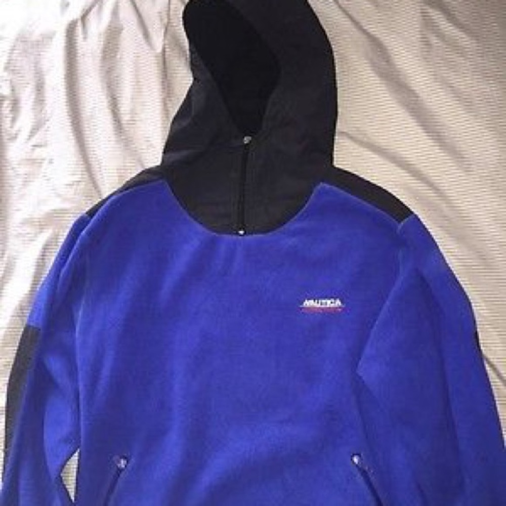 Vintage 1990s Nautica Fleece Hoodie 1/4 Nautica
