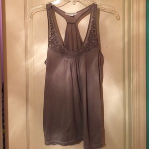 Gray Racerback Tank Top