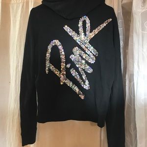 LIMITED ED. Victoria's Secret PINK bling hoodie.