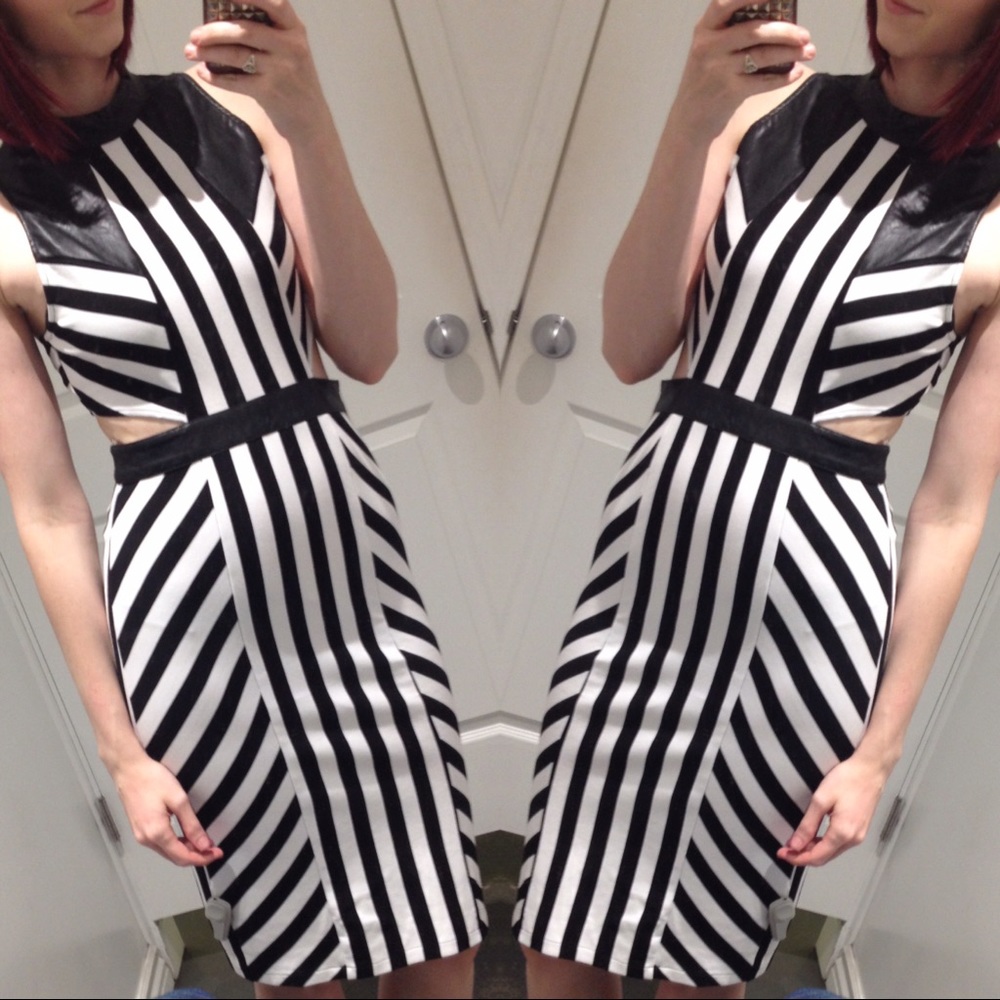 Mustard Seed striped pencil dress