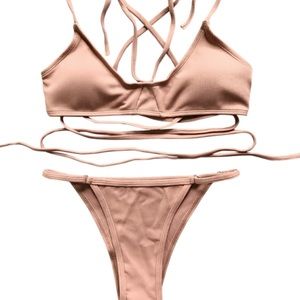 Nude colored bikini set
