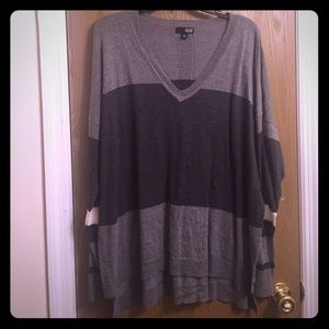 Grey striped sweater