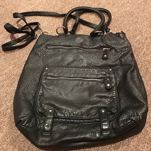 Black Faux Leather Purse Mossimo NWOT