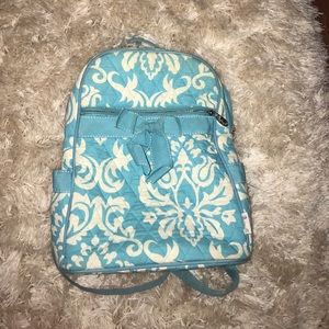 Light blue and white mini bookbag