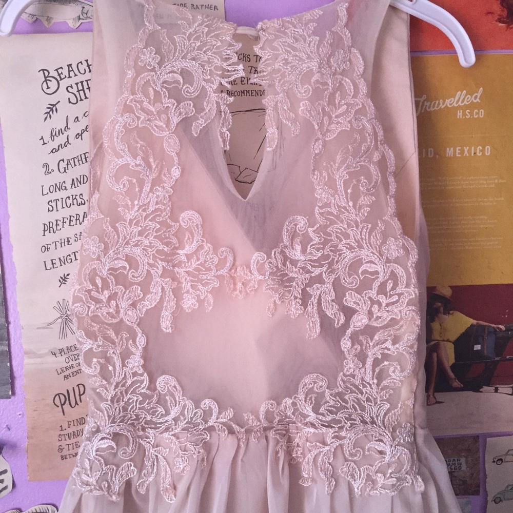 Cream Chiffon Prom Dress