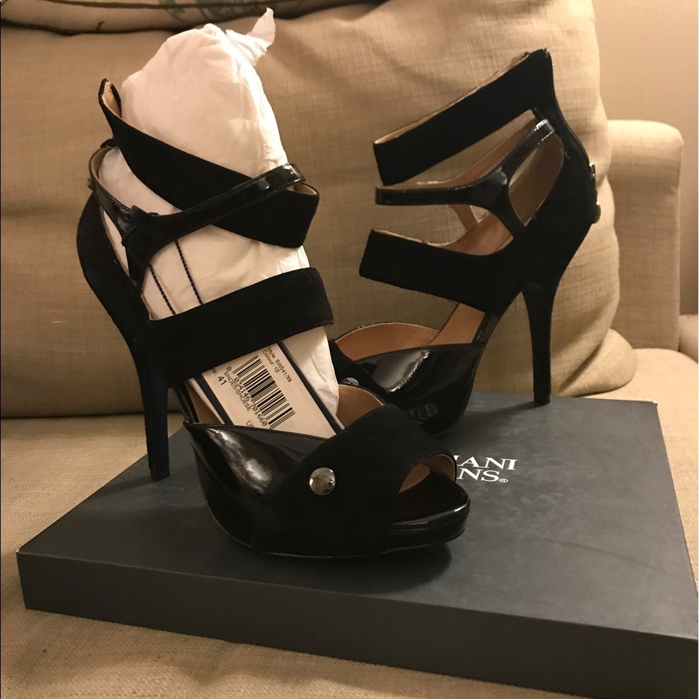 Brand New: Armani Strappy Black Pumps