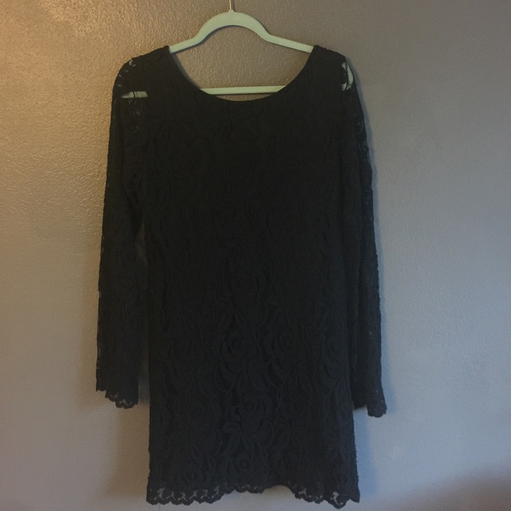 Black Mid Lace Dress