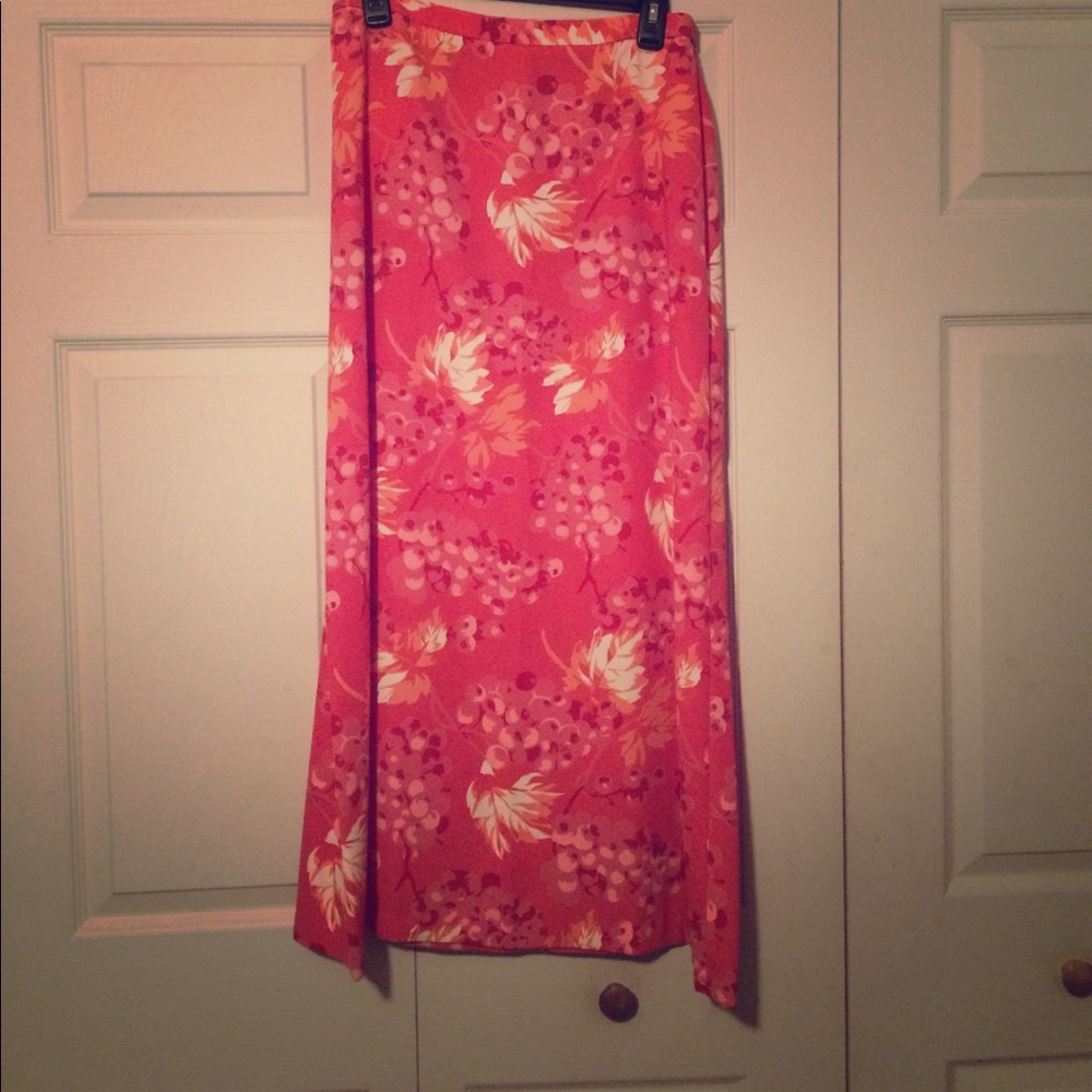 Size 10 coral long skirt