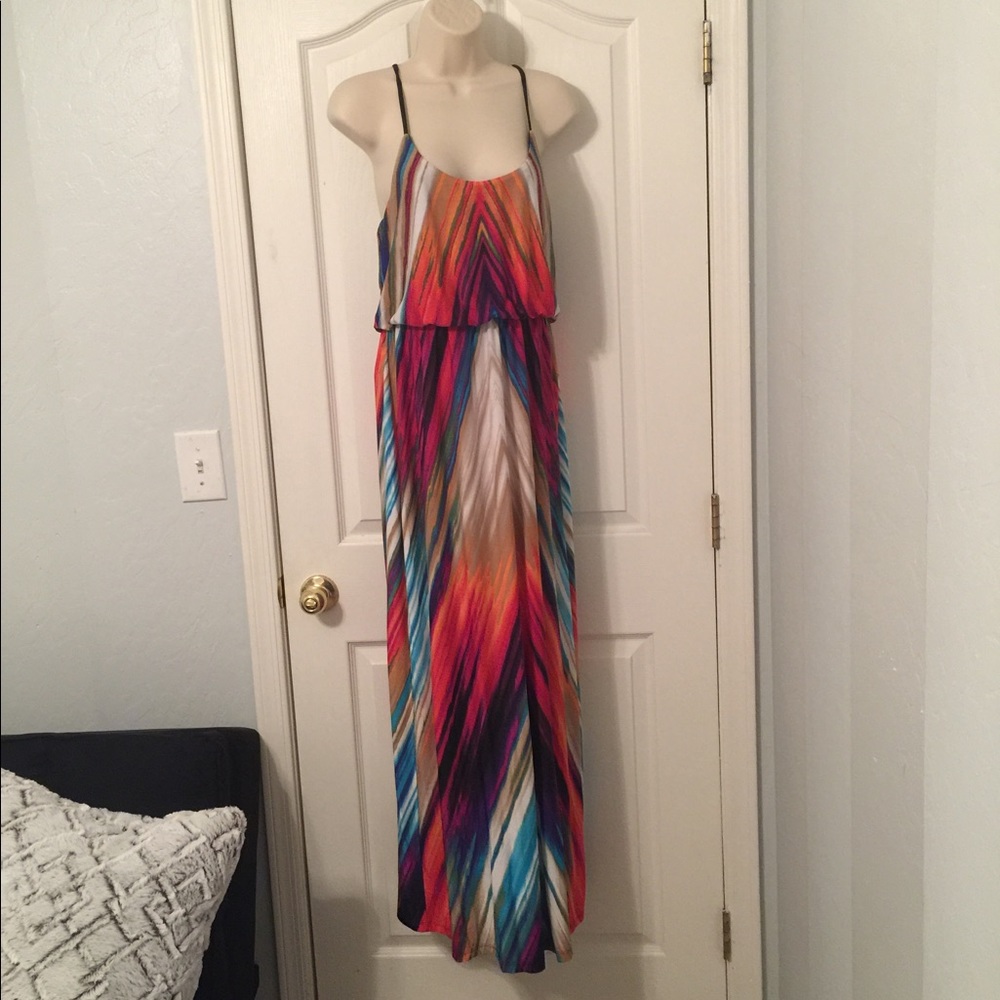 Beautiful multi-colored maxi dress