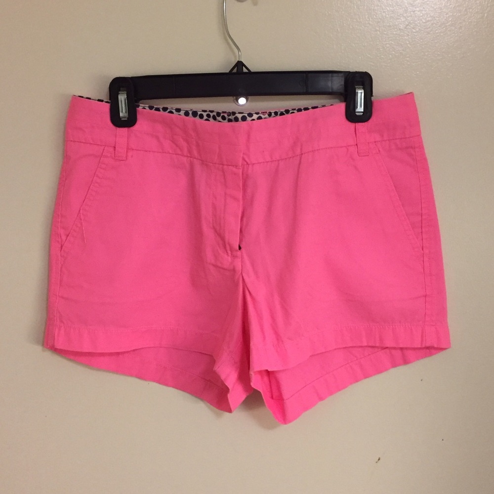 J. Crew Neon Pink Chino Shorts