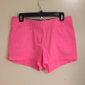J. Crew Neon Pink Chino Shorts