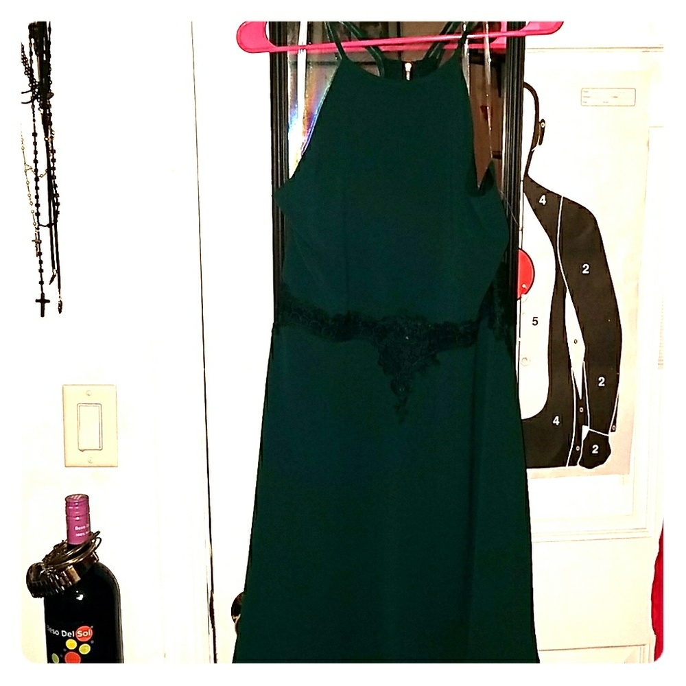 Dark teal dress