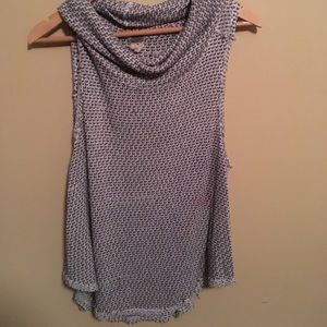 Free People sleeveless cowlneck sweater