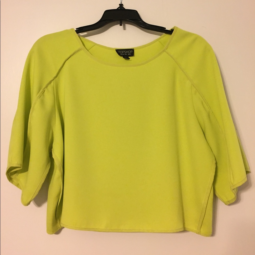 ❗️SALE❗️Topshop Neon Yellow Blouse