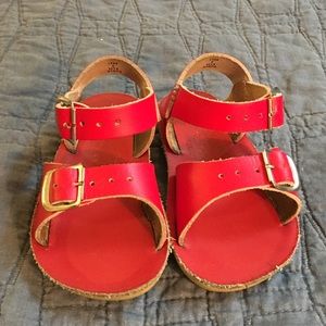 Red Saltwater Surf Sandals