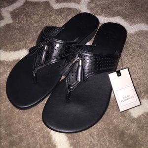 Dana Bachman Black Sandal Wedges
