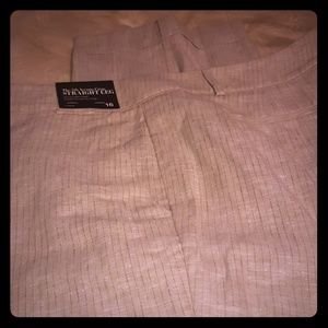Women's linen blend crop pants
