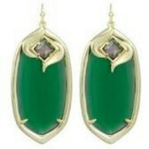 Kendra Scott Gabby Earrings in Green Mamba - Picture 2 of 8
