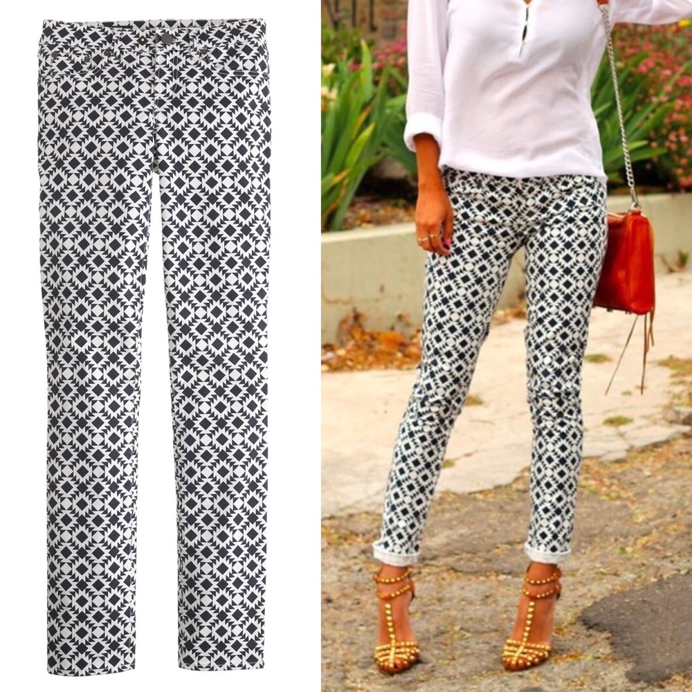 J Crew Toothpick Jean Geometric Print - Picture 1 of 6