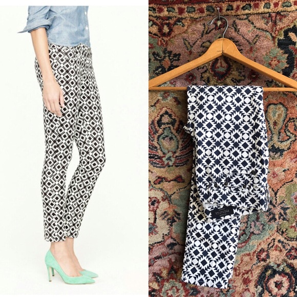 J Crew Toothpick Jean Geometric Print - Picture 3 of 6