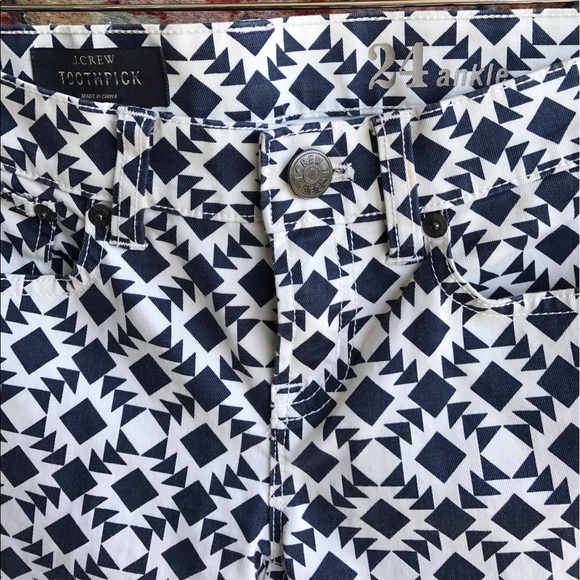 J Crew Toothpick Jean Geometric Print - Picture 5 of 6