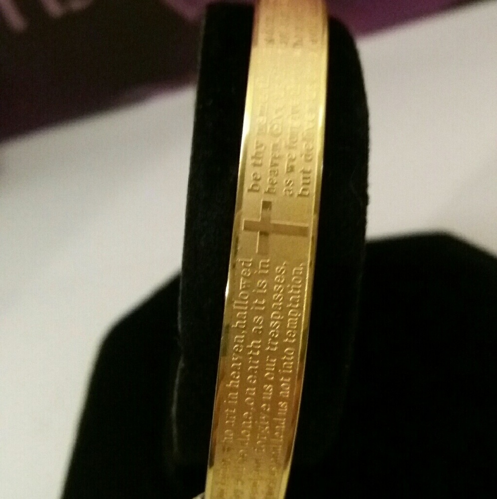 1935280-8 Unisex Stainless "Our Father" Bracelet