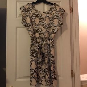 Zebra print shift dress