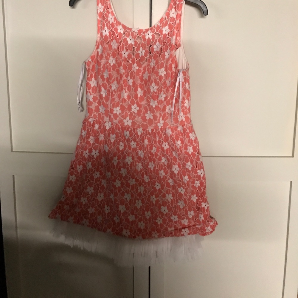 Be darlin girls sz 13/14 Lk nw🍑 peach/white dress