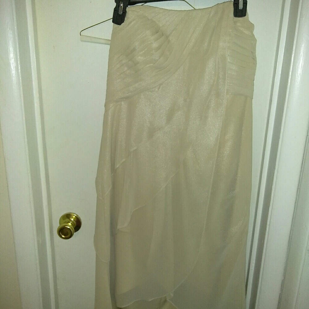 Gold or champagne formal open tier dress